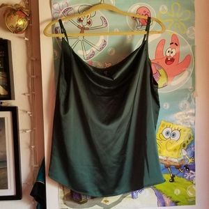 Green spaghetti strap shirt